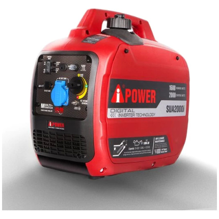 A-iPower Stromerzeuger SUA2000i, 2,00 in kW, , mit 230V Steckdosen und USB